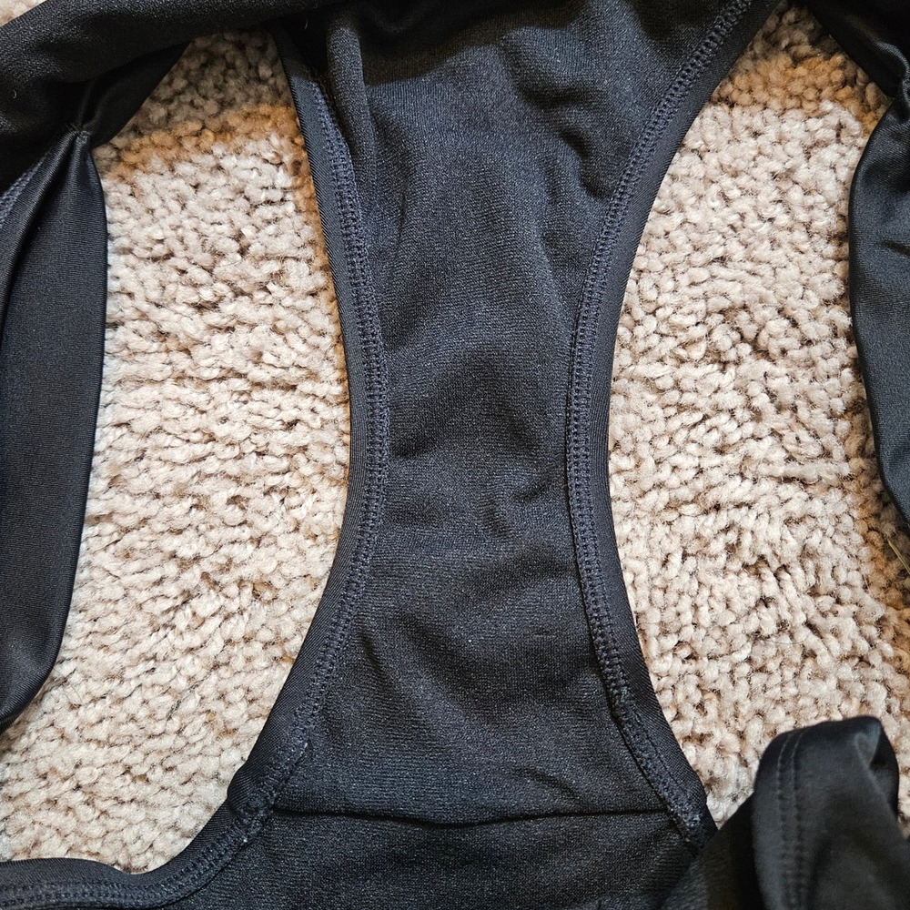 Athleta Black Ruched Waist Bikini Bottom Swimsuit Size XL Basic Full Pool Beach - Picture 5 of 7